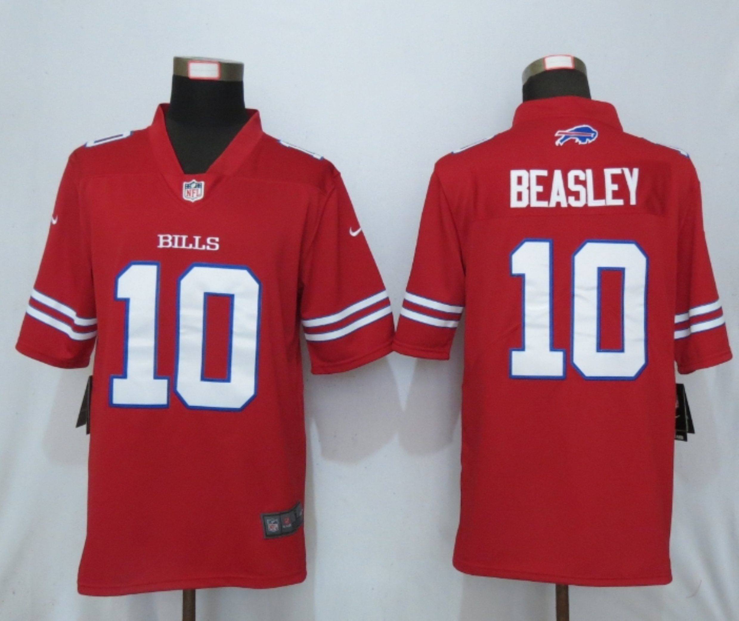 Men Buffalo Bills 10 Beasley Navy Red Nike Color Rush Limited NFL Jerseys